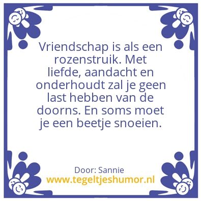 Tegeltje: Vriendschap