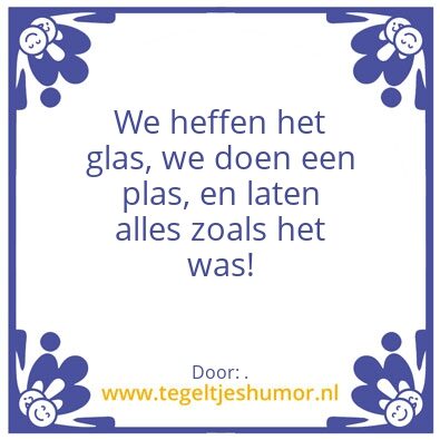 Tegeltje: glas