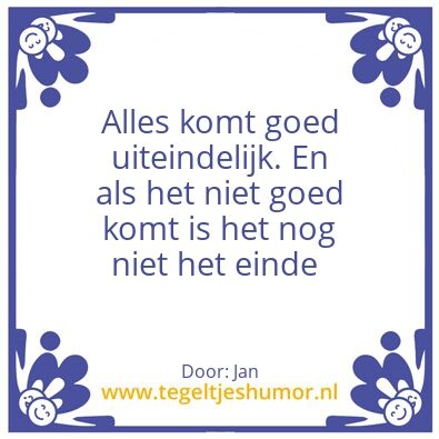 Tegeltje: Hans zijn wijsheid