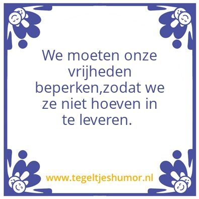 Tegeltje: Vrijheid