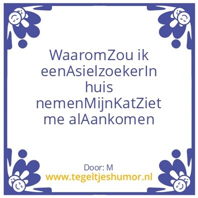 Tegeltje: Vol