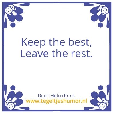 Tegeltje: Keep