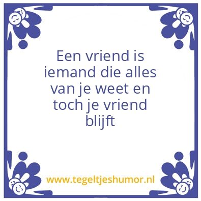 Tegeltje: Vriendschap