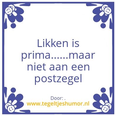Tegeltje: .