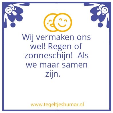 Tegeltje: Samen zijn