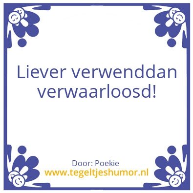 Tegeltje: Poekie