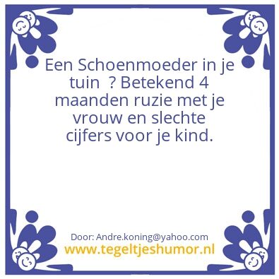 Tegeltje: Tuin