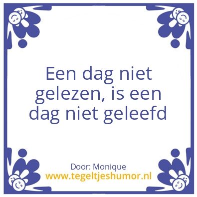 Tegeltje: boekenworm