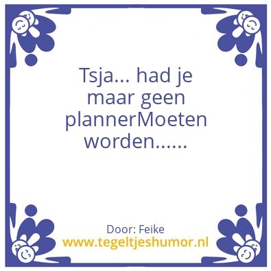 Tegeltje: Planner