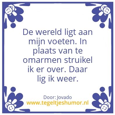 Tegeltje: Kortzichtigheid