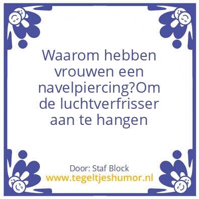 Tegeltje: piercing