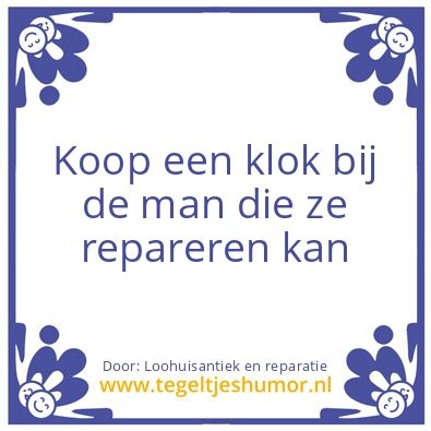 Tegeltje: Klok