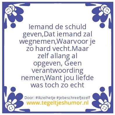 Tegeltje: wie naait wie?