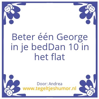 Tegeltje: George