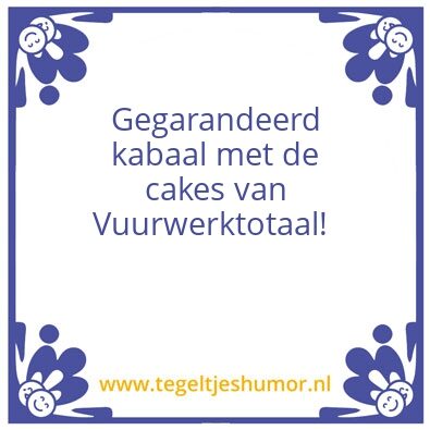 Tegeltje: vuurwerktotaal