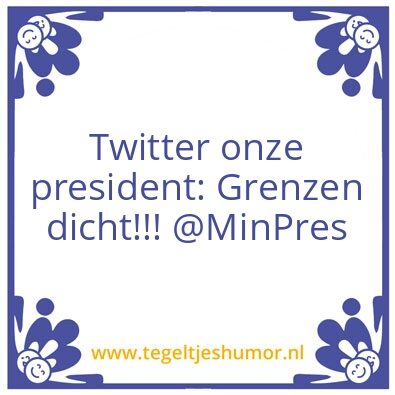 Tegeltje: GRENZEN DICHT