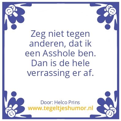 Tegeltje: Verrassing