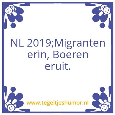 Tegeltje: NL anno 20119