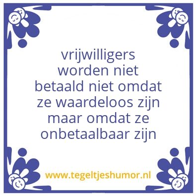 Tegeltje: vrijwilligers 1