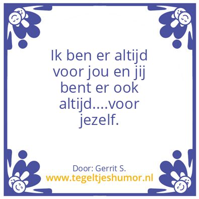 Tegeltje: Ik ben Gerrit.