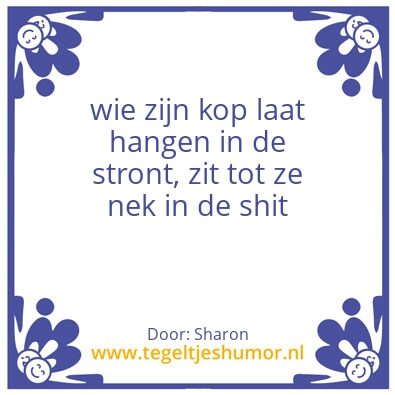 Tegeltje: Kop op!
