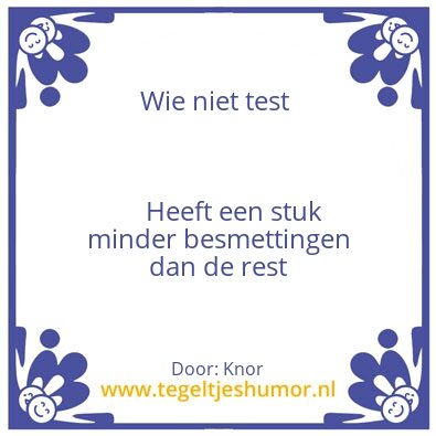 Tegeltje: Corona tegel