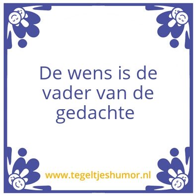 Tegeltje: Wens
