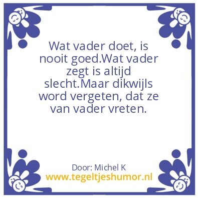 Tegeltje: Vader