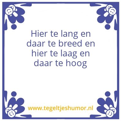 Tegeltje: Frans