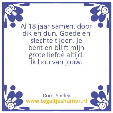 Tegeltje: Mijn grote liefde