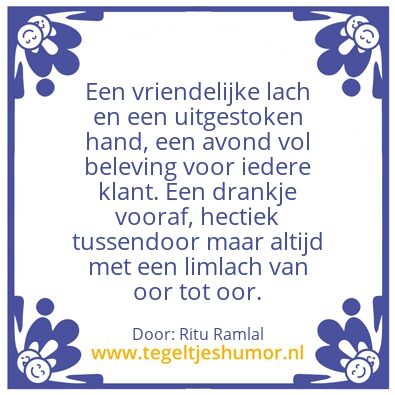 Tegeltje: Werken met plezier