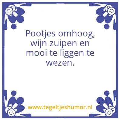 Tegeltje: Uitgeteld