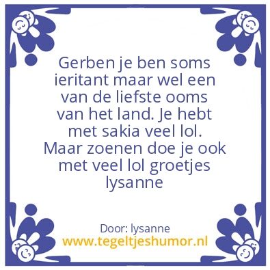 Tegeltje: gerben en saskia