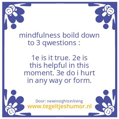 Tegeltje: mindfulness