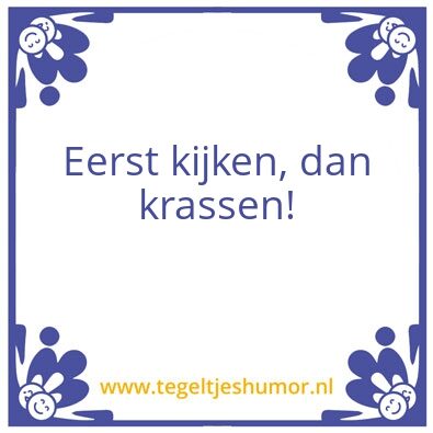 Tegeltje: Tegel voor werkgever