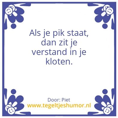 Tegeltje: Pik
