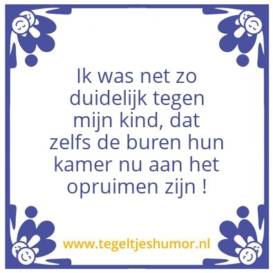 Tegeltje: Buren