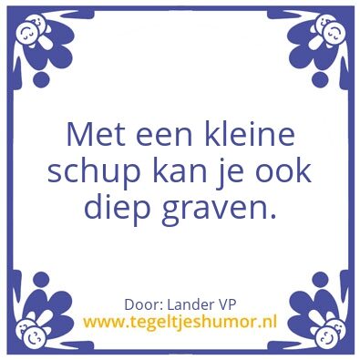 Tegeltje: Graven