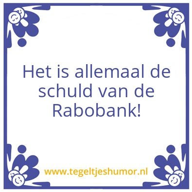 Tegeltje: Rabo
