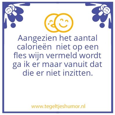 Tegeltje: Fles wijn