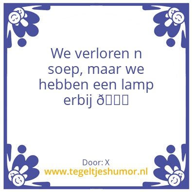 Tegeltje: Soep