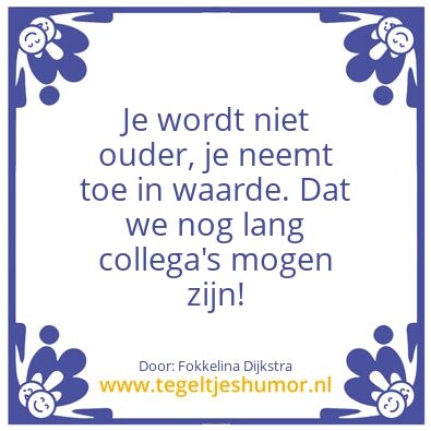 Tegeltje: Collega 60