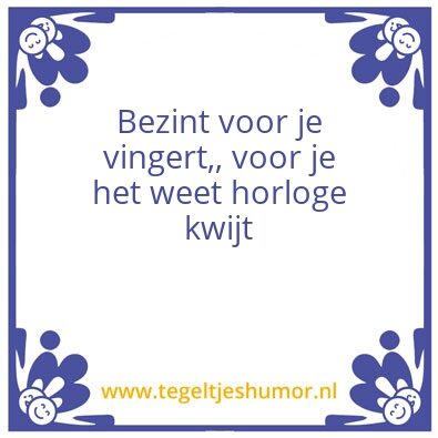 Tegeltje: Vinger