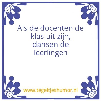 Tegeltje: onze klas