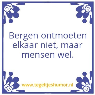 Tegeltje: Bergen