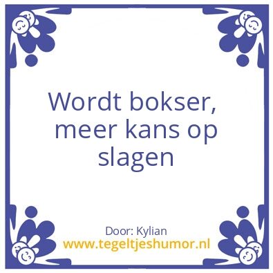 Tegeltje: Boksen