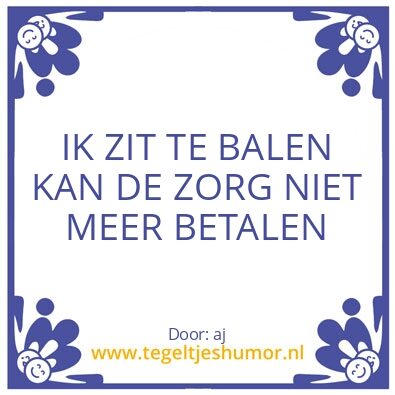 Tegeltje: ziek