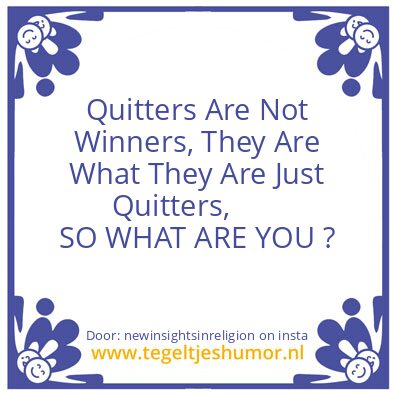 Tegeltje: Now You know