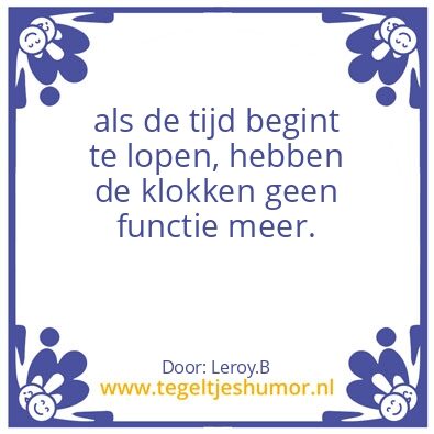 Tegeltje: tijd