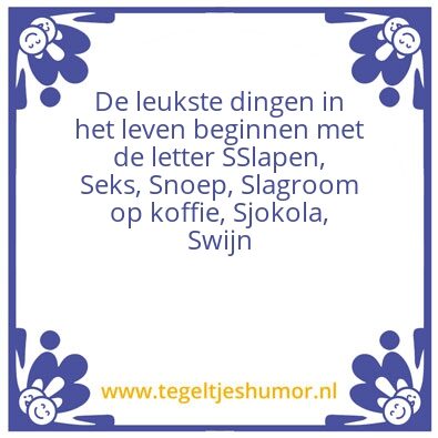 Tegeltje: Goedemorgen